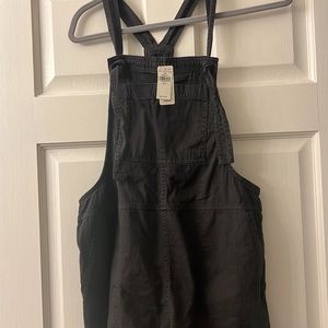 Arie Lightweight linen feel overalls - Dark Gray - Small